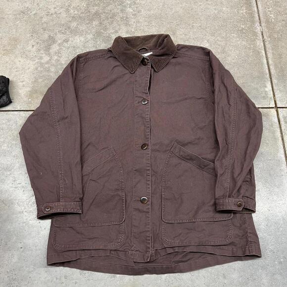 L.L. Bean Jackets & Blazers - vintage l.l. bean brown button down field coat jacket size large WOMENS